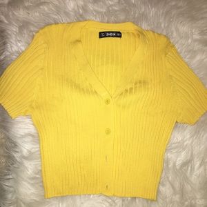 Yellow button up